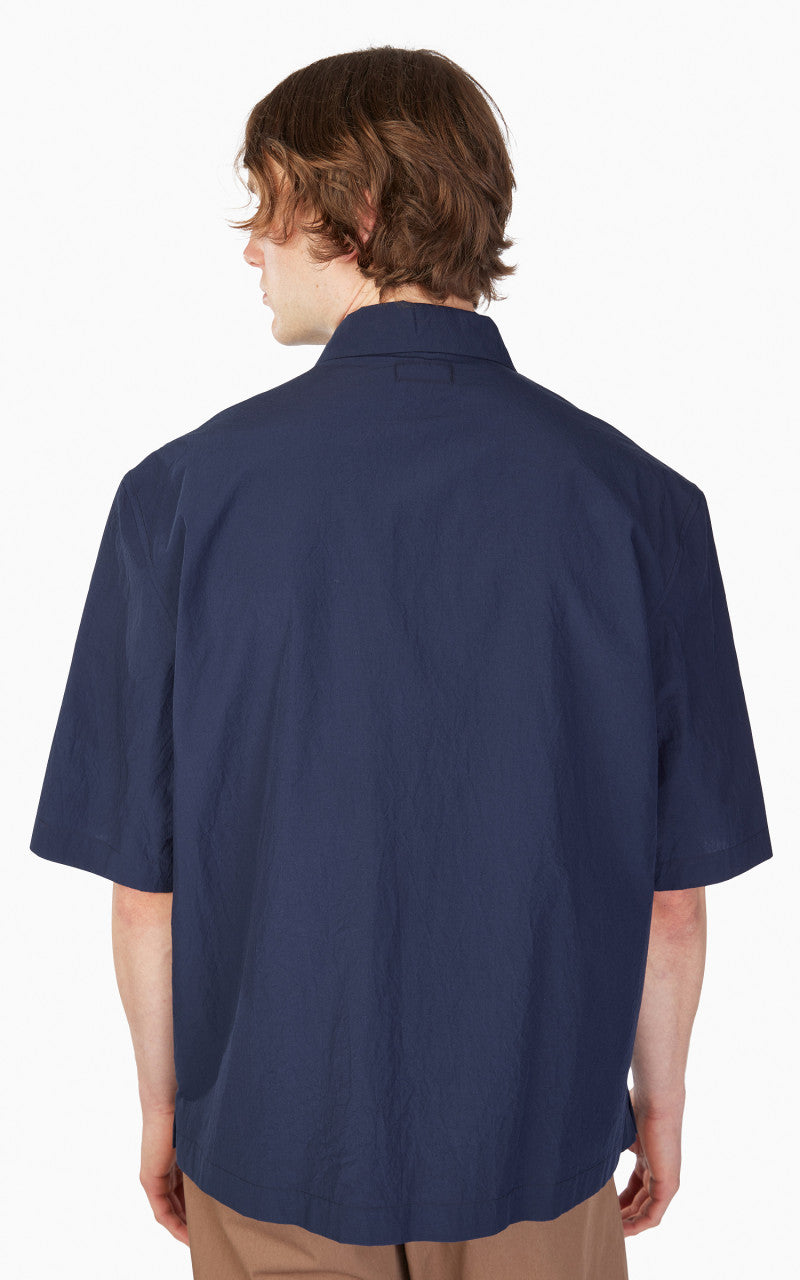 Lemaire Camp Collar Shirt Navy