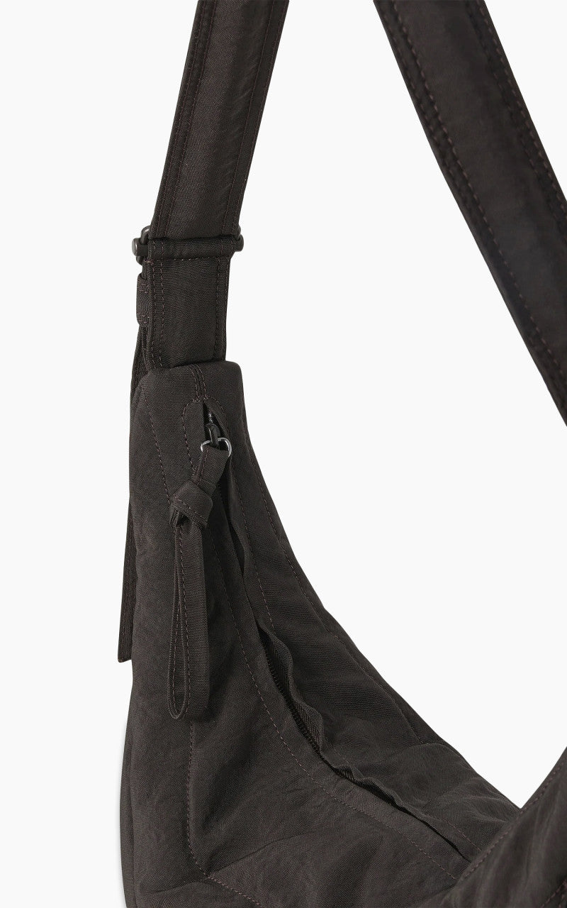 Lemaire Small Soft Game Bag Nylon Canvas Dark Chocolate