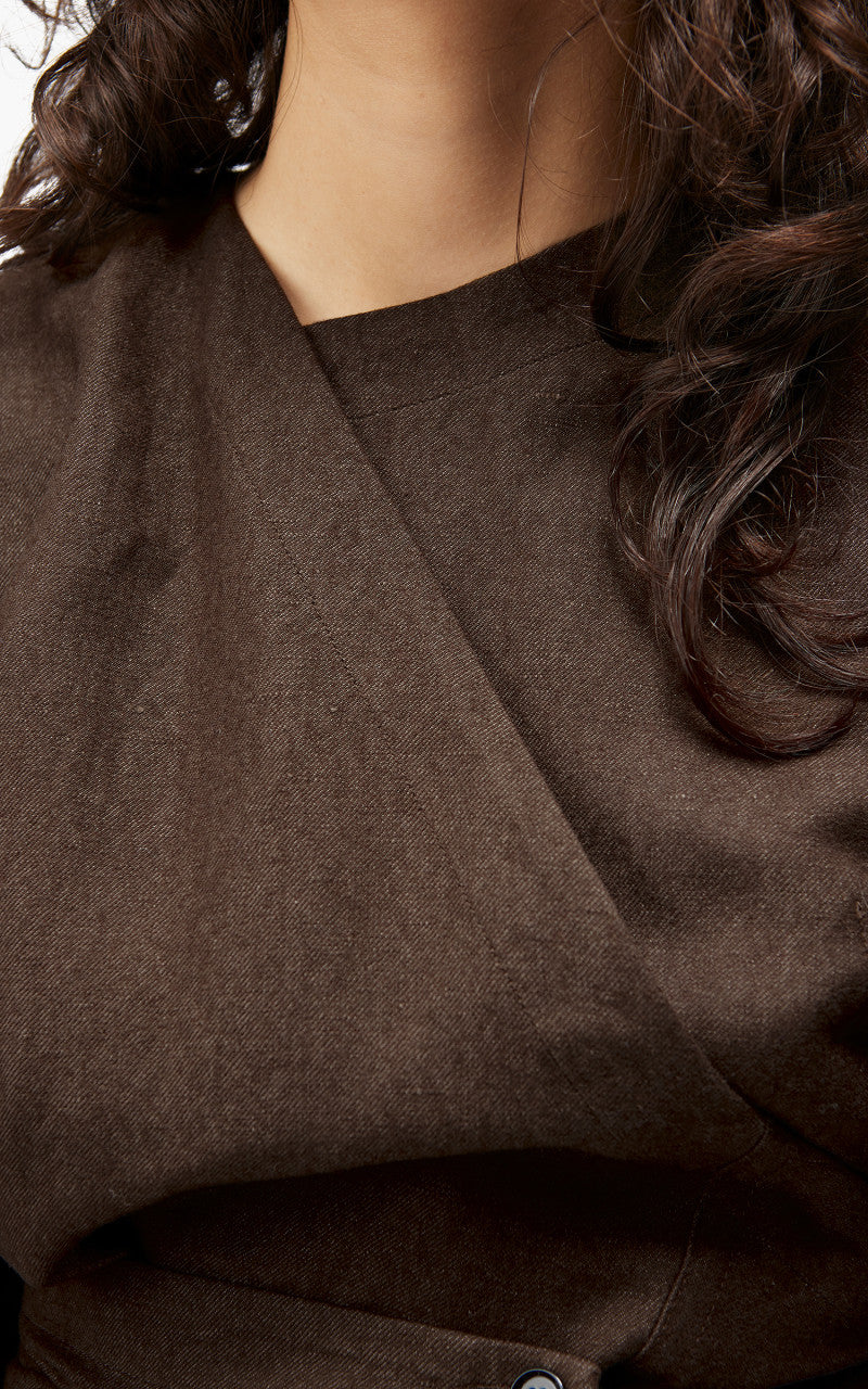 Lemaire Wrap Top Brown