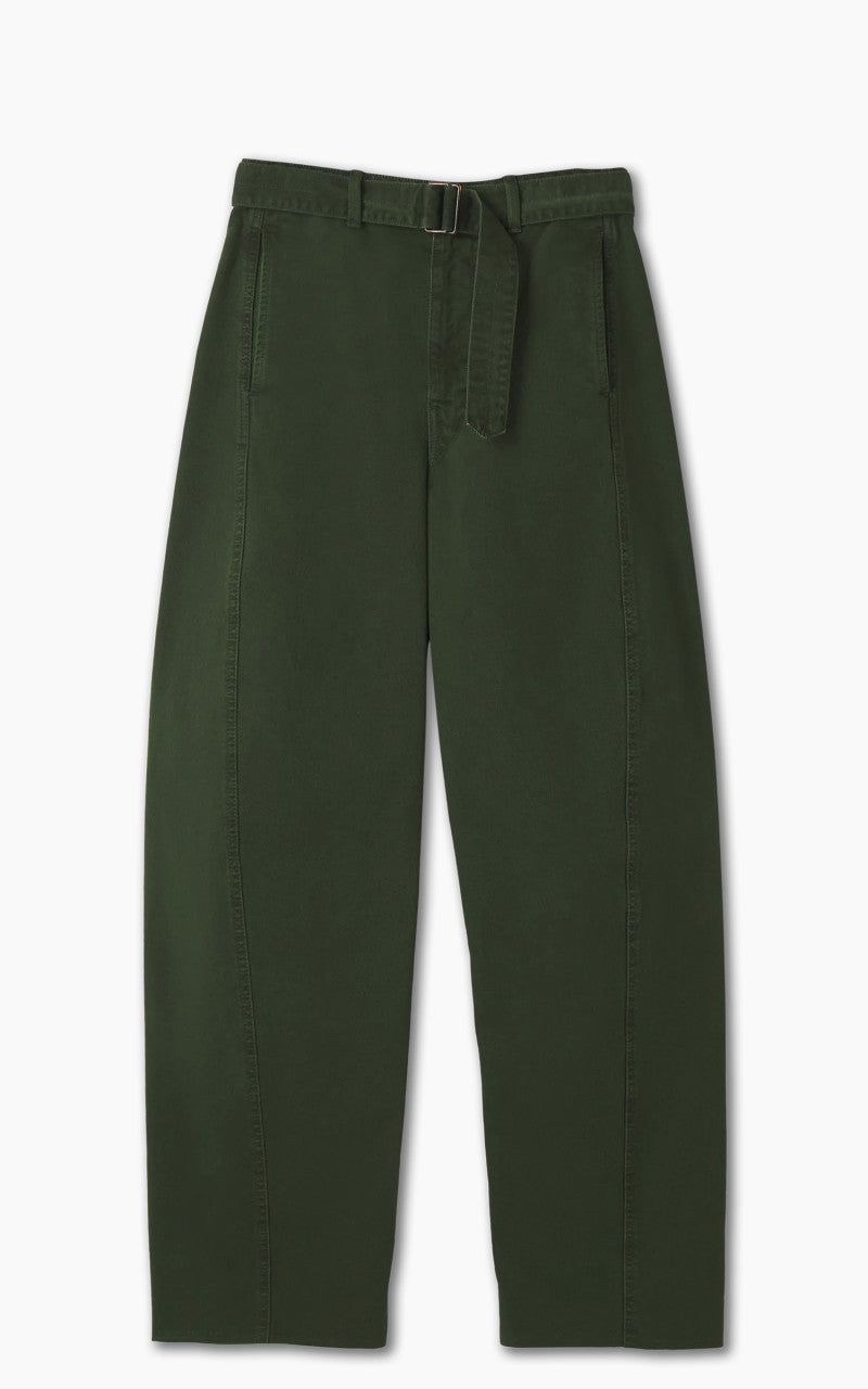 Lemaire Twisted Belted Pants Garment Dyed Denim Green