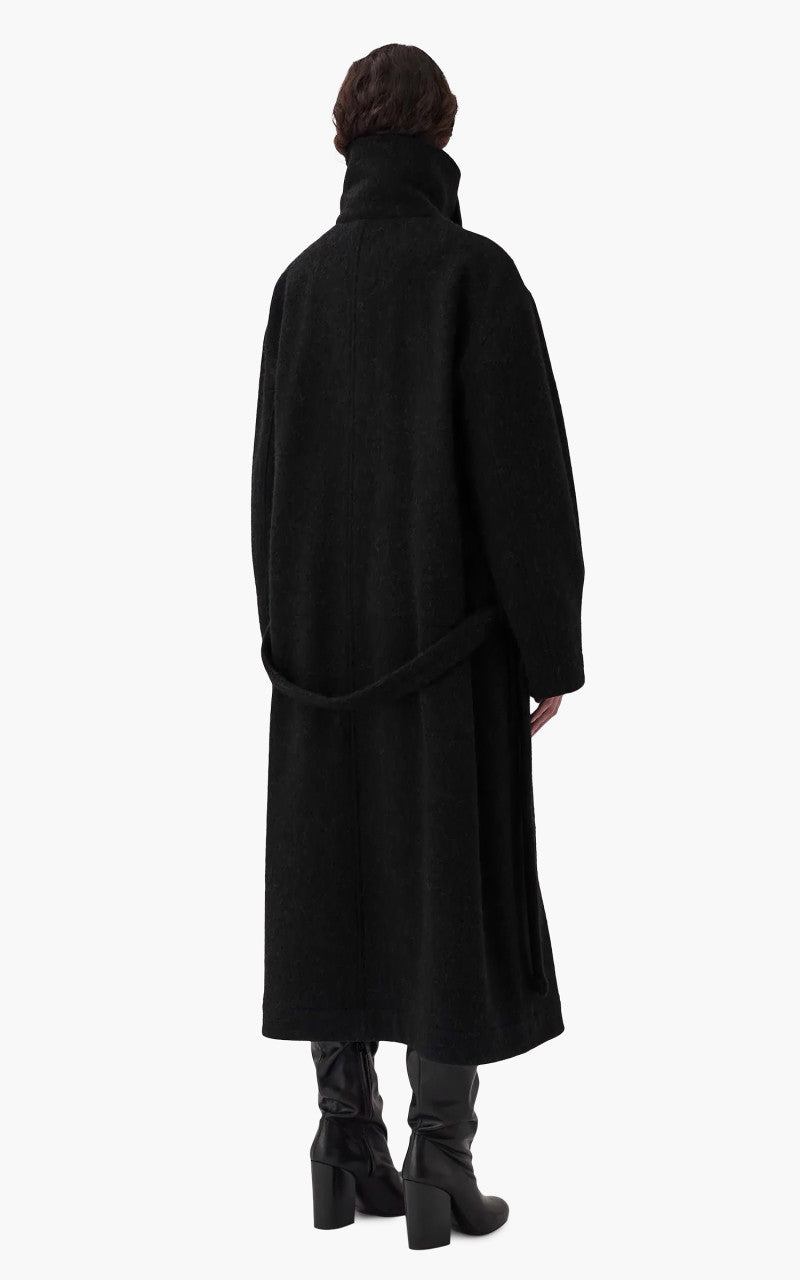 Lemaire Bathrobe Coat Soft Alpaca Wool Black