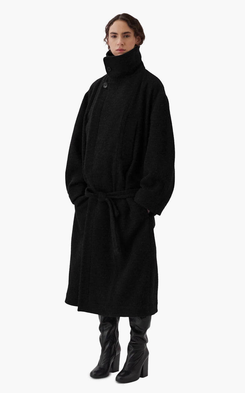 Lemaire Bathrobe Coat Soft Alpaca Wool Black