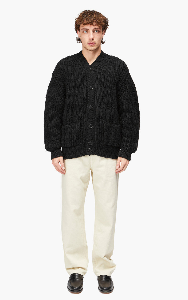 Lemaire Chunky Cardigan Wool Black