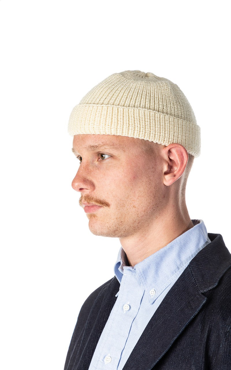 Leuchtfeuer-Strickwaren Leuchtfeuer Walfänger Knit Wool Beanie White