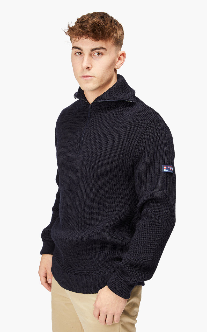 Leuchtfeuer-Strickwaren Commodore Knit Troyer Navy