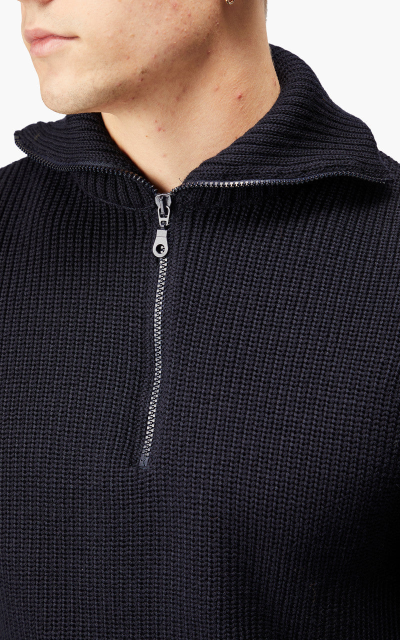 Leuchtfeuer-Strickwaren Commodore Knit Troyer Navy