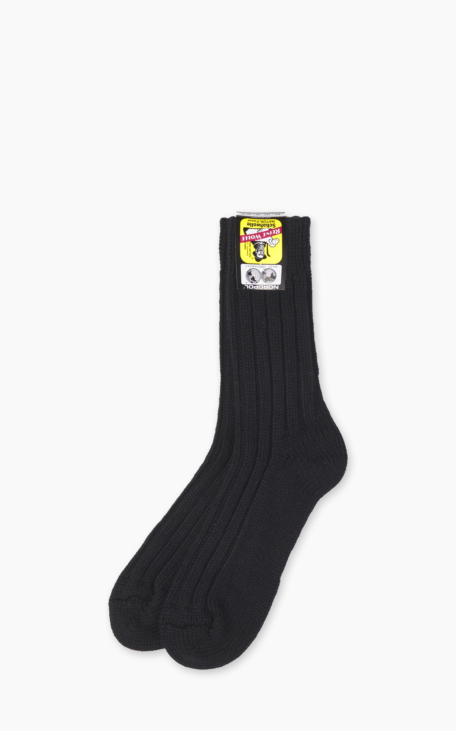 Leuchtfeuer-Strickwaren Sheep Wool Sock Black