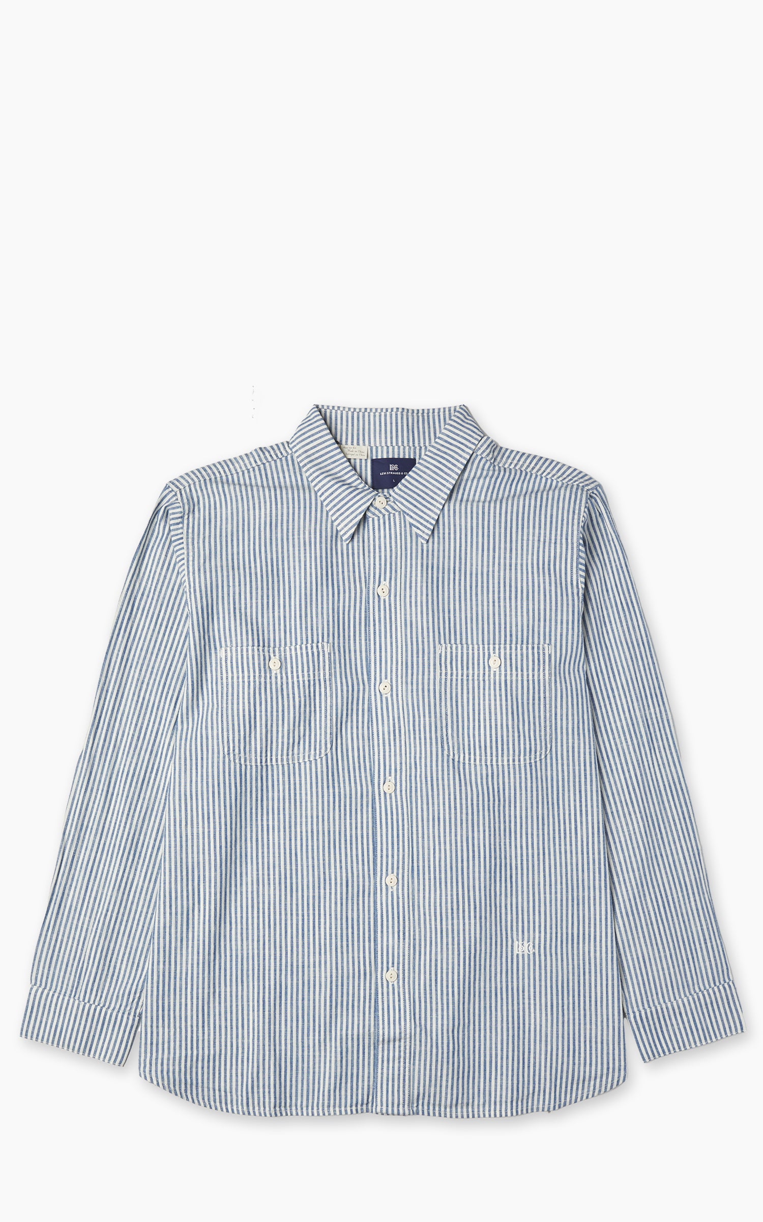 Levi's® Blue Tab™ Work Shirt Chambray Striped Blue