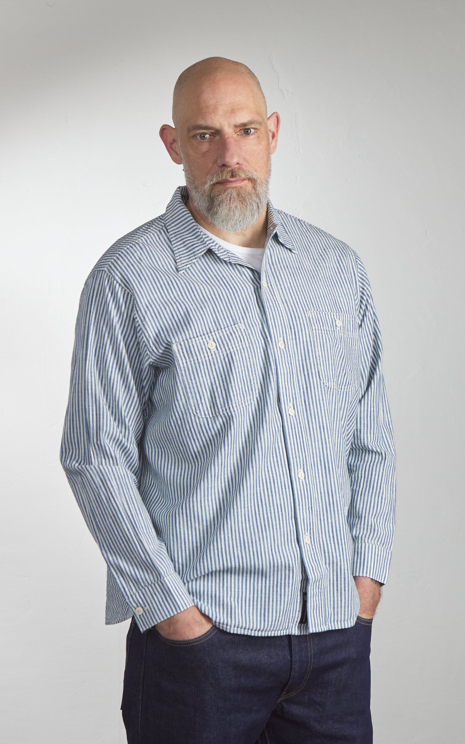 Levi's® Blue Tab™ Work Shirt Chambray Striped Blue