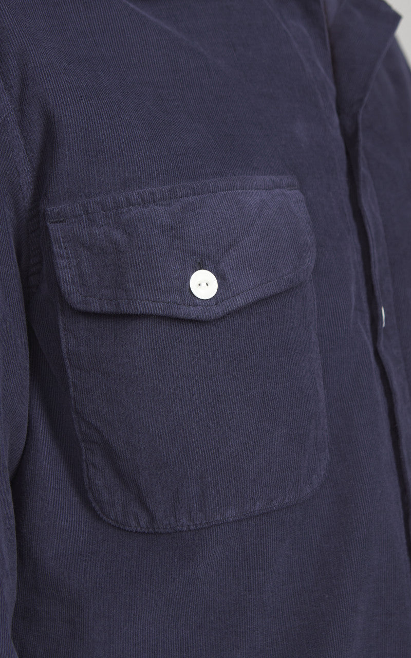 Merz b. Schwanen SHIRT06LC Corduroy Shirt Night Blue