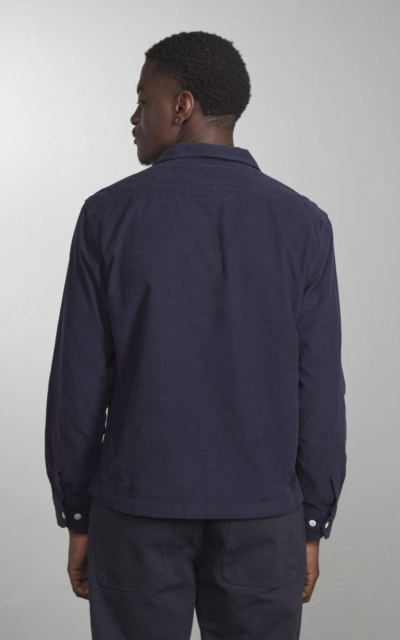 Merz b. Schwanen SHIRT06LC Corduroy Shirt Night Blue