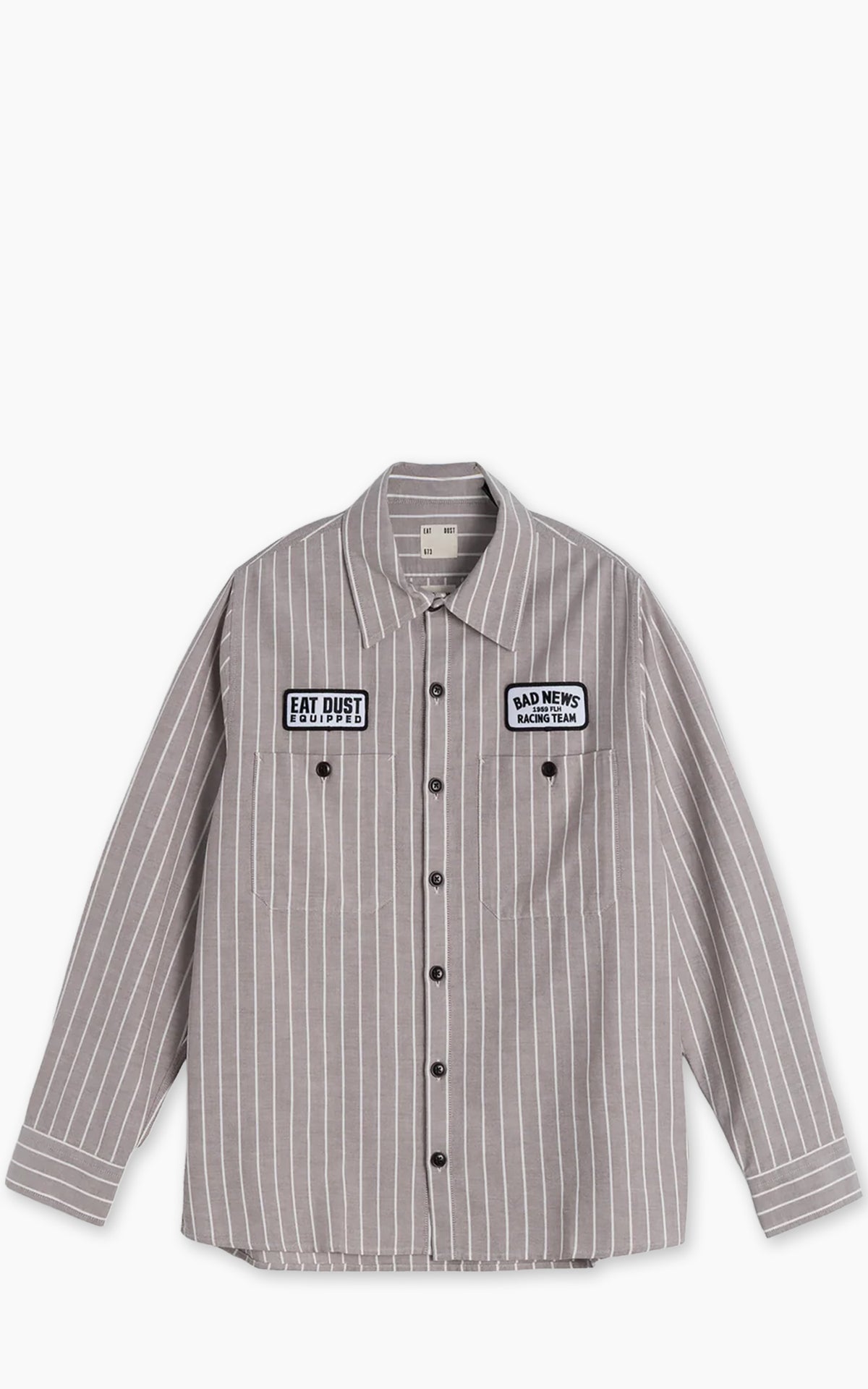 Eat Dust Pit Crew Shirt Scandic Oxford Brown/Off White