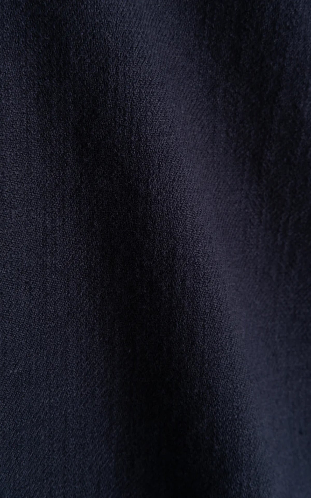 Eat Dust Western Shirt Slub Cotton Navy/Off White