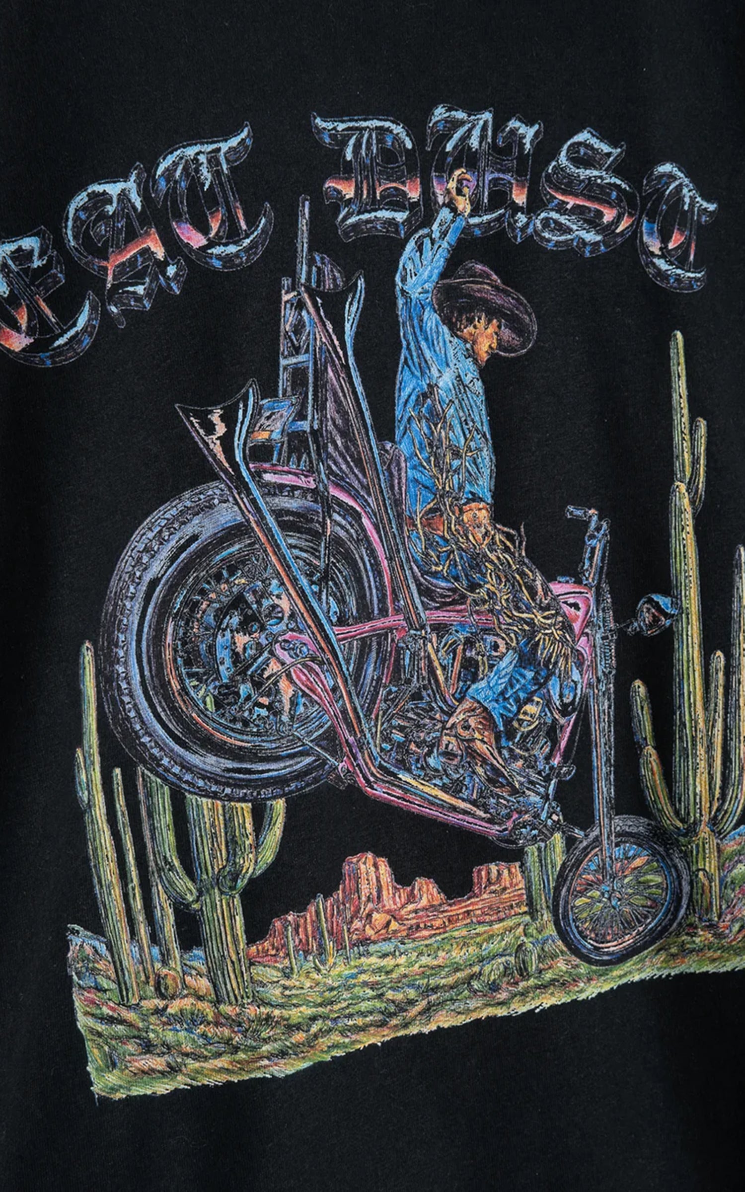 Eat Dust Rodeo T Basic Jersey Black