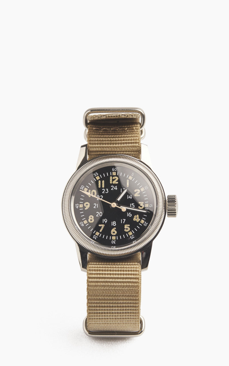 M.R.M.W. A-17 Vintage Military Watch Khaki Nylon Strap