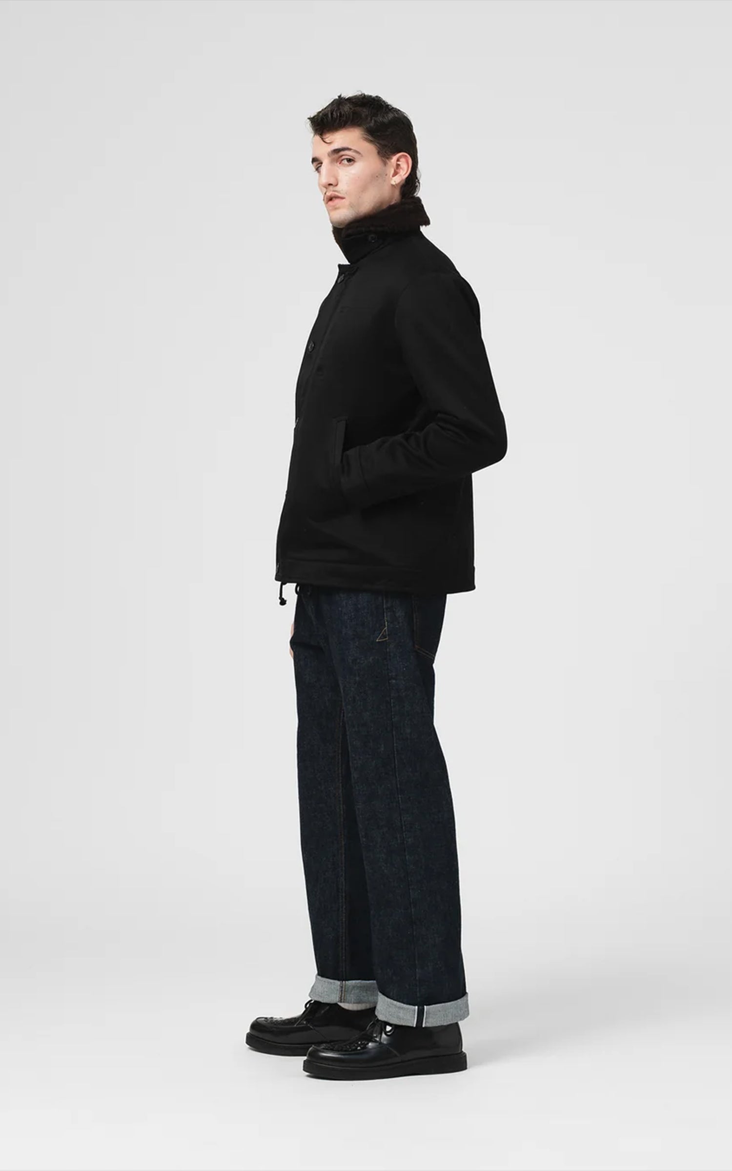 Eat Dust Deck Jacket Bedford Cords Black