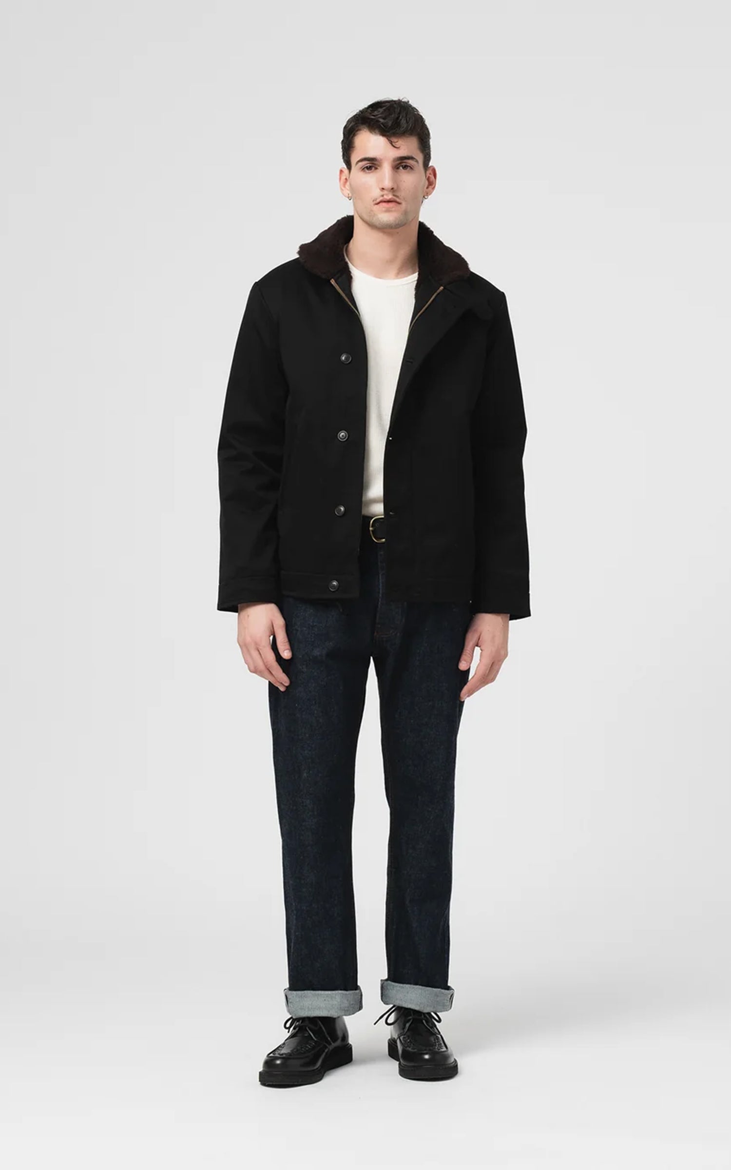 Eat Dust Deck Jacket Bedford Cords Black