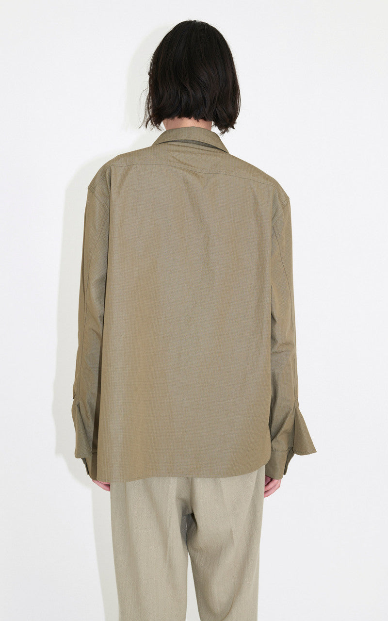 Our Legacy Military Base Shirt Army Green Cotton Ripstop