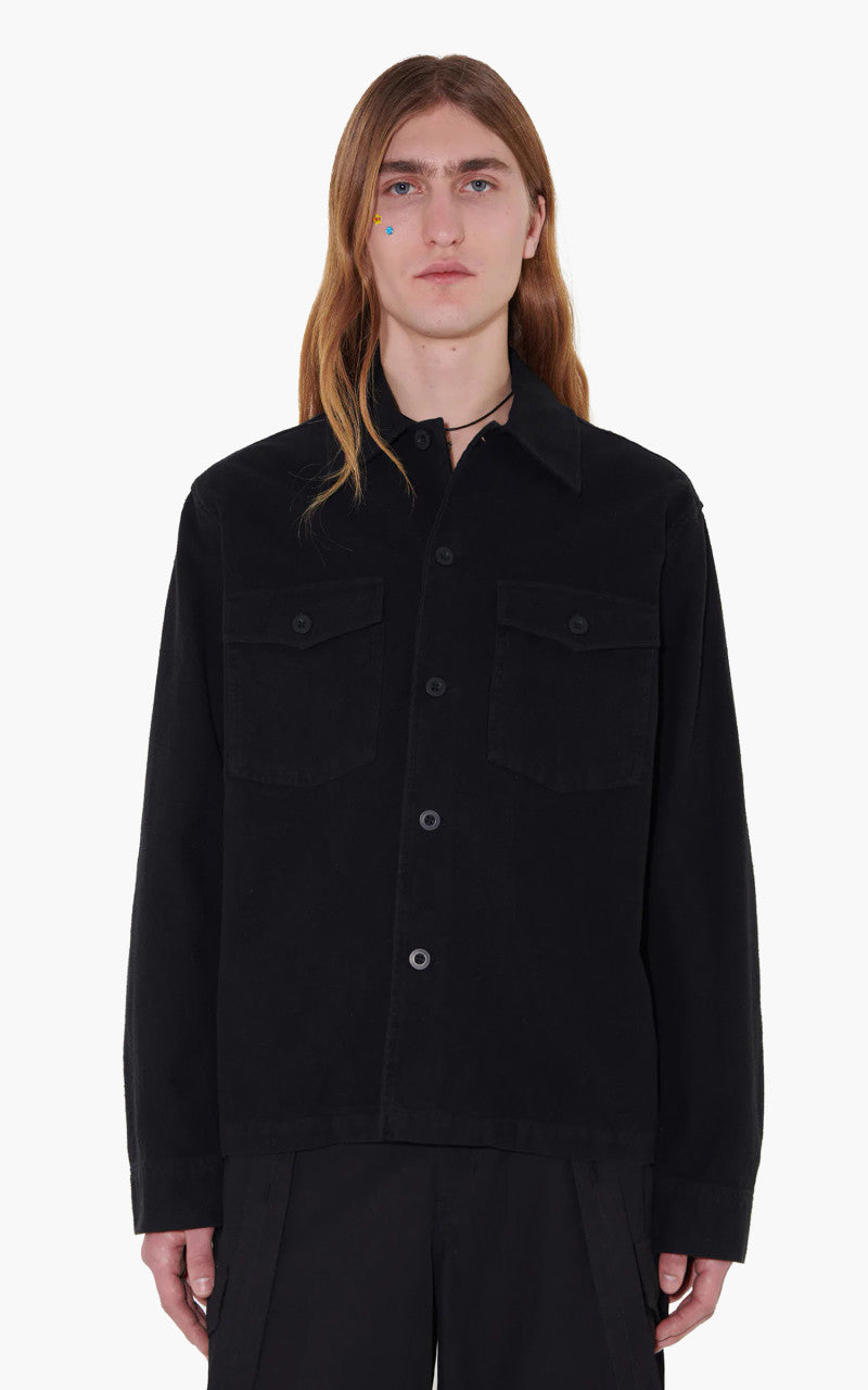 Our Legacy Evening Coach Jacket Black Brushed Cotton