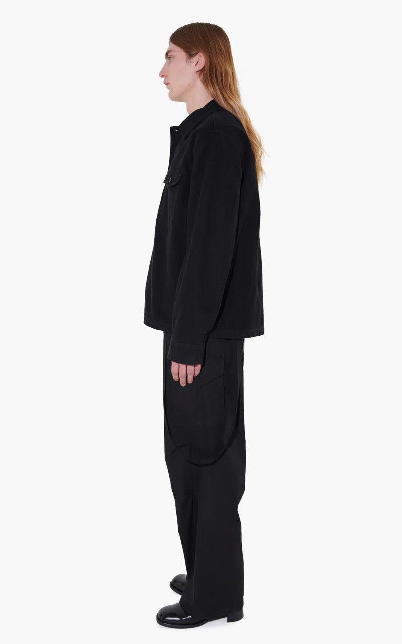 Our Legacy Evening Coach Jacket Black Brushed Cotton