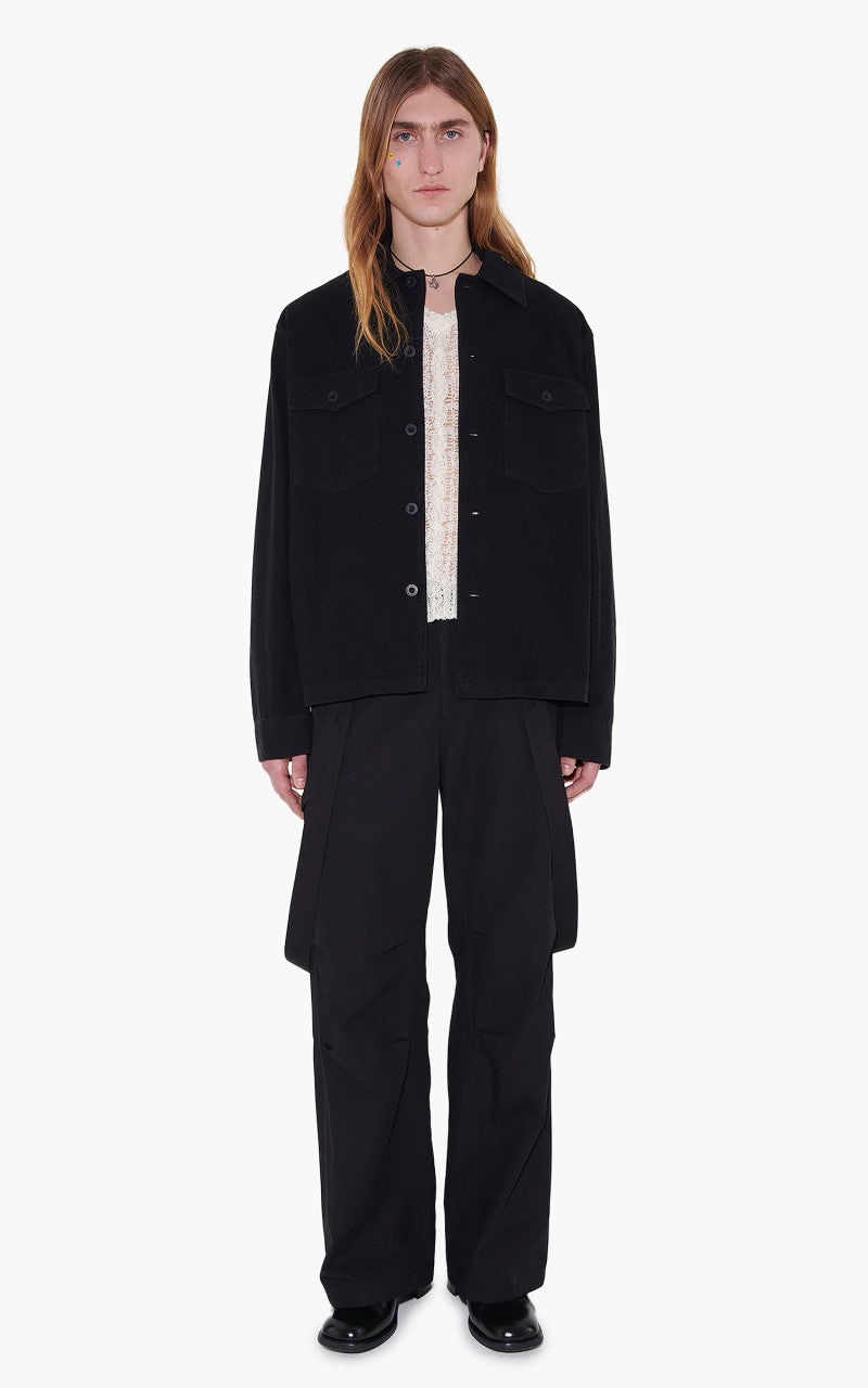 Our Legacy Evening Coach Jacket Black Brushed Cotton