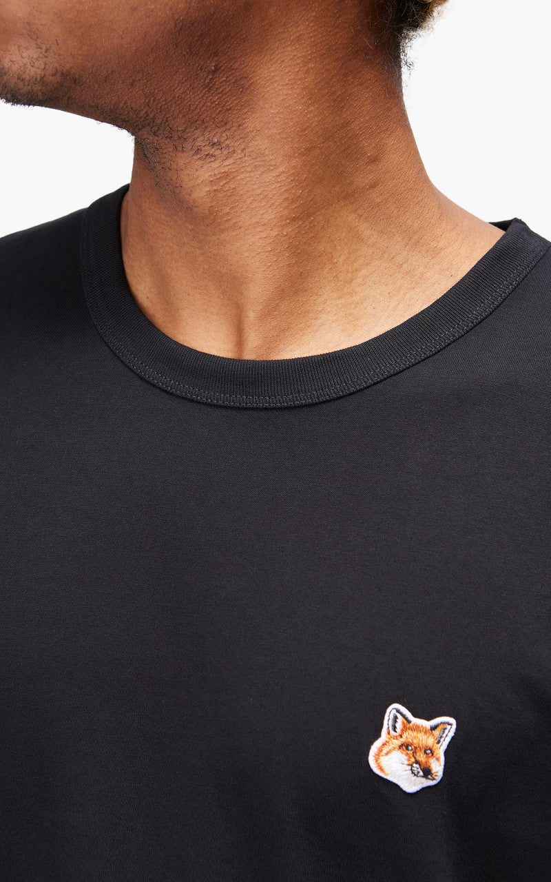 Maison Kitsuné Fox Head Patch Classic T-Shirt Black