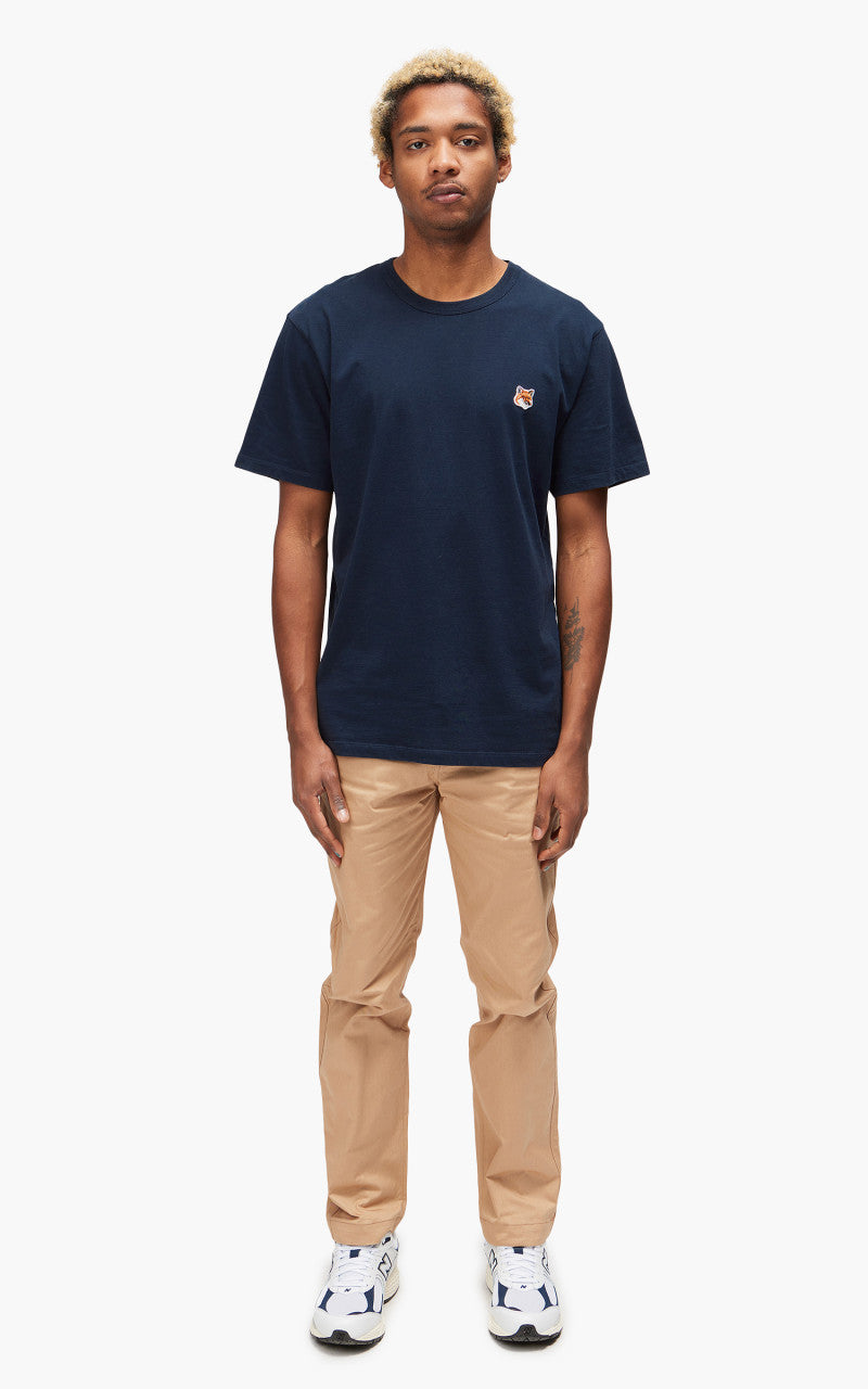 Maison Kitsuné Fox Head Patch Classic T-Shirt Navy