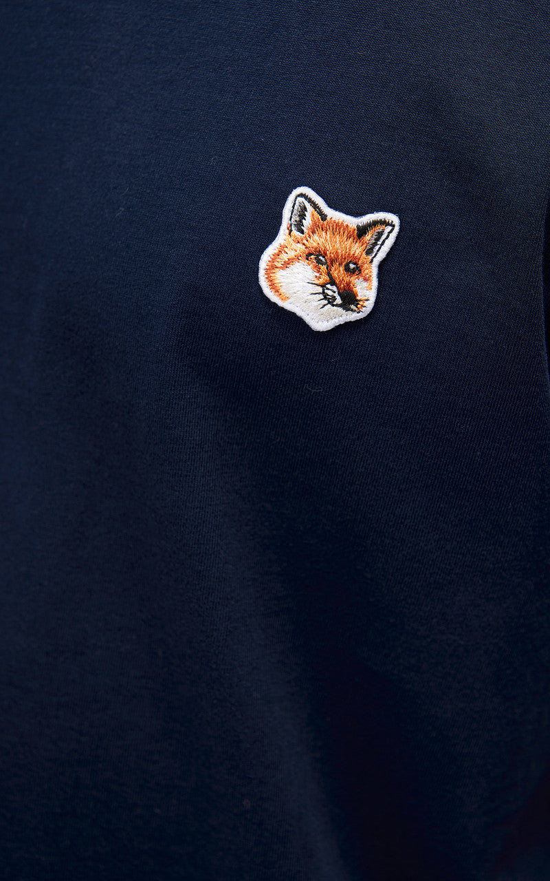 Maison Kitsuné Fox Head Patch Classic T-Shirt Navy