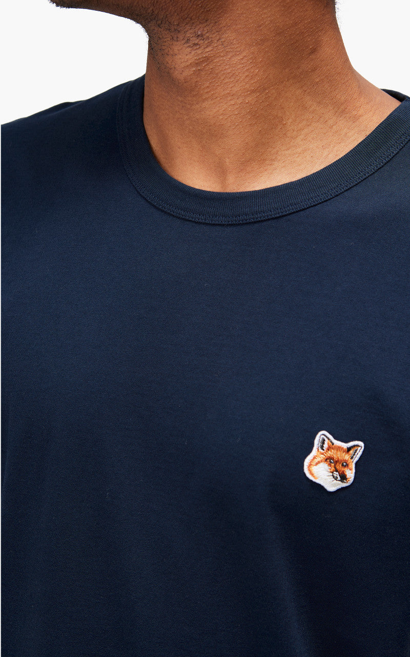 Maison Kitsuné Fox Head Patch Classic T-Shirt Navy