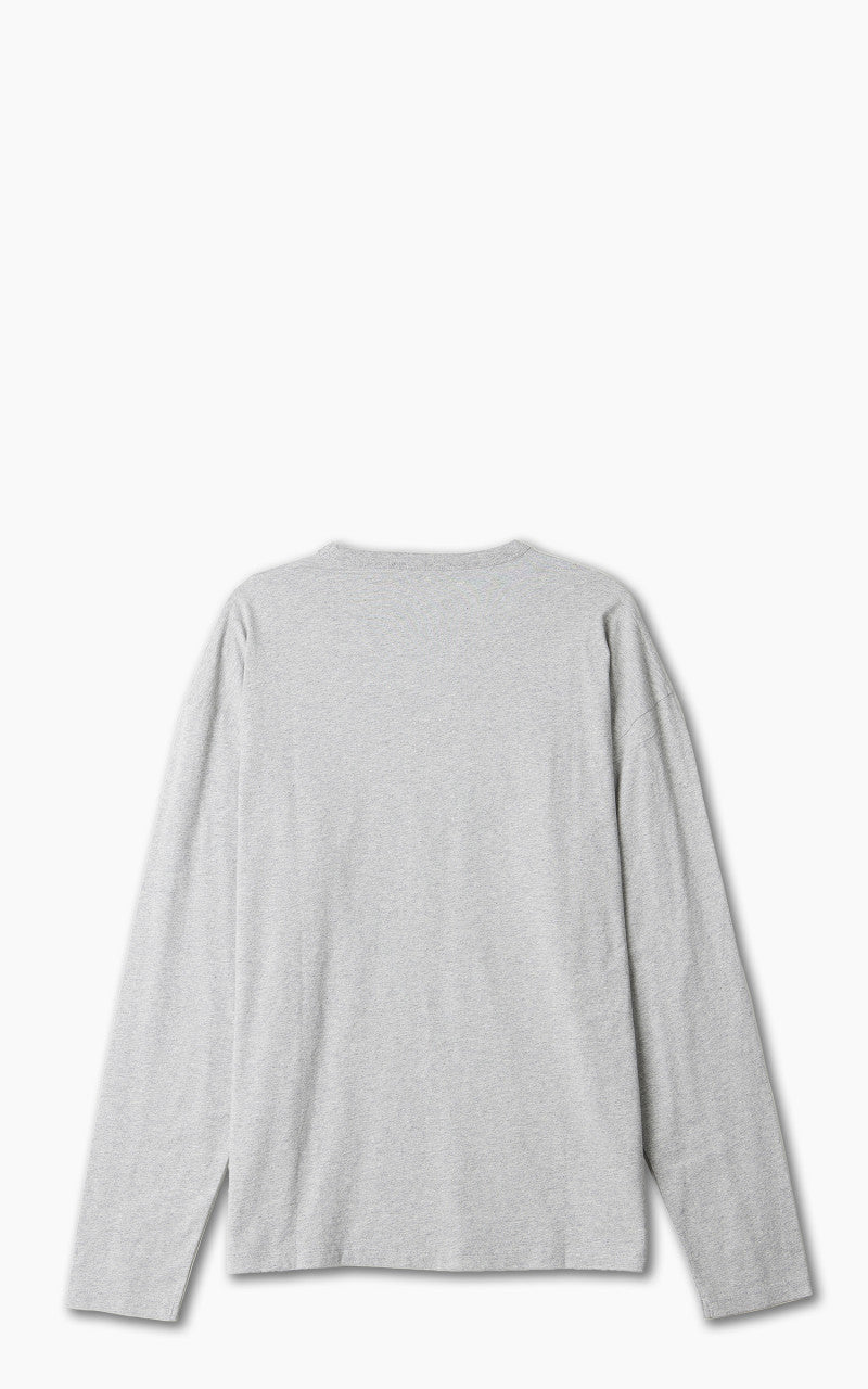Maison Kitsuné Fox Head Patch Regular Long-Sleeved T-Shirt Grey Melange