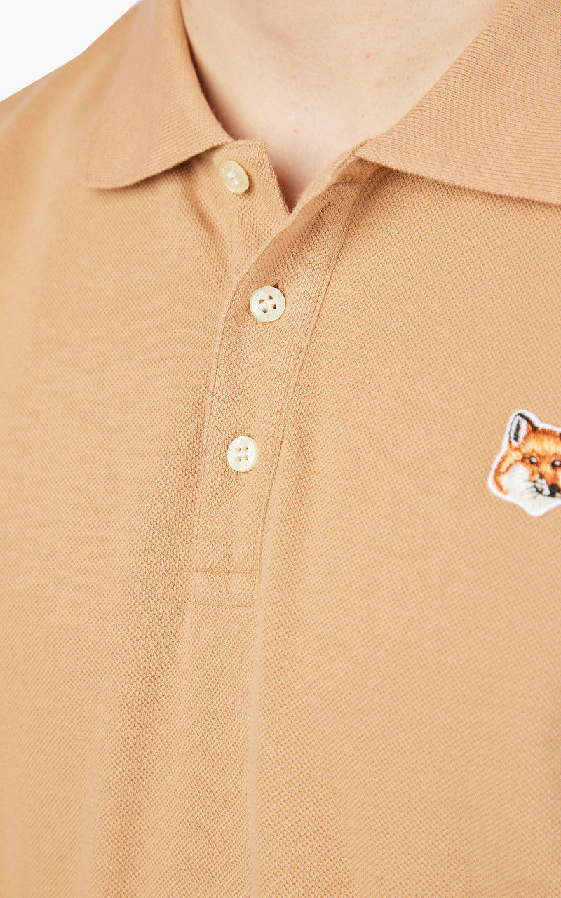 Maison Kitsuné Fox Head Patch Classic Polo Beige