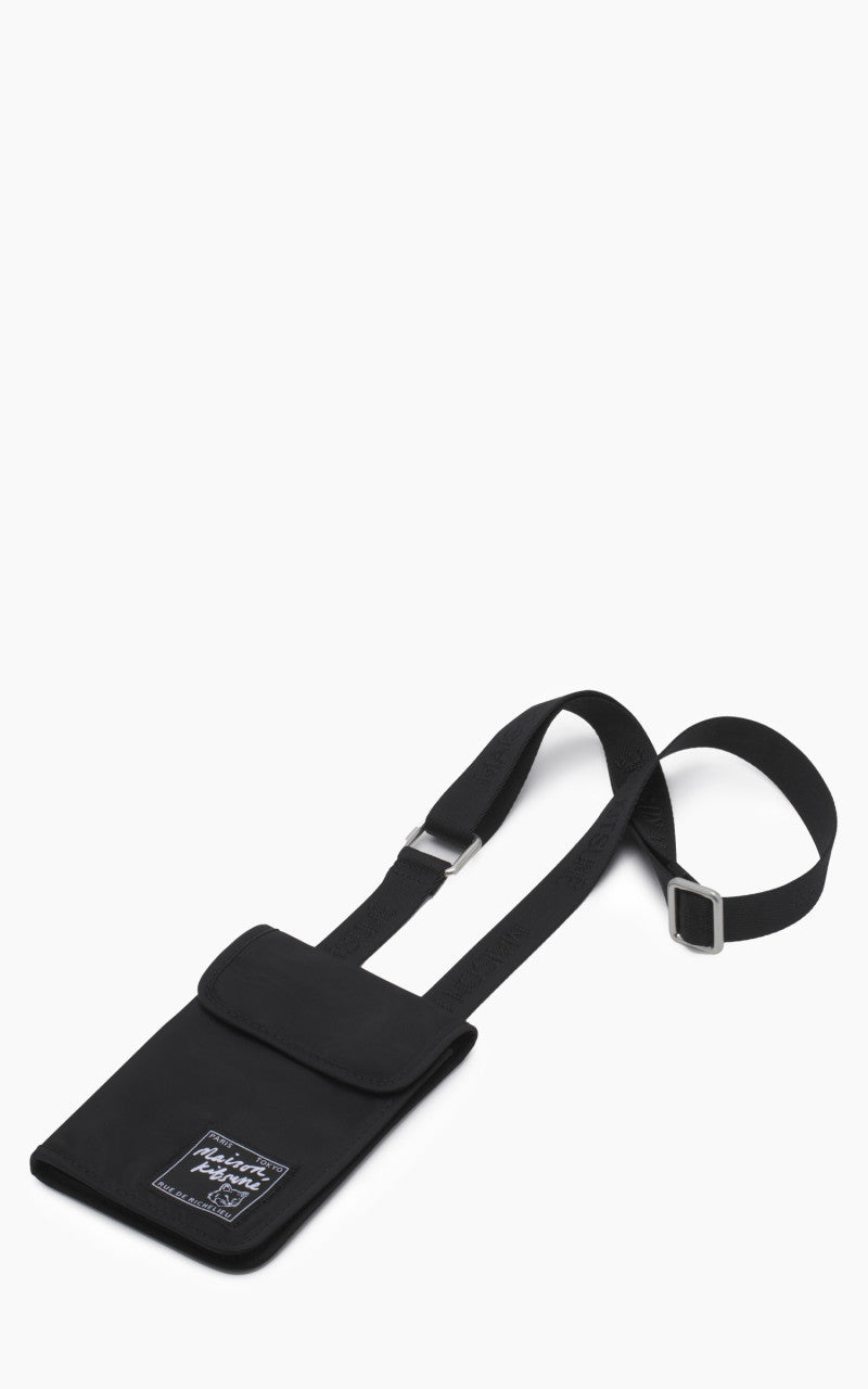 Maison Kitsuné The Traveller Neck Pouch Black