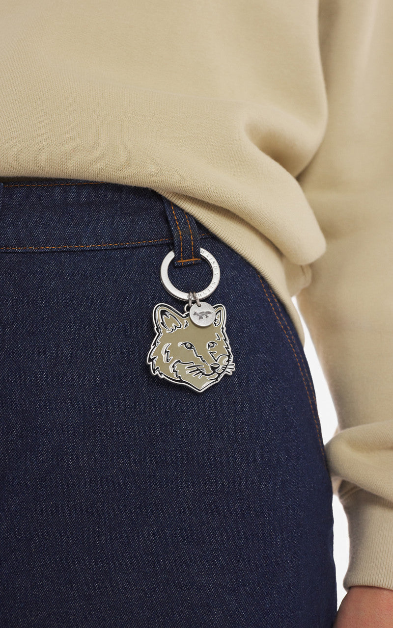 Maison Kitsuné Bold Fox Head Keyring Canvas
