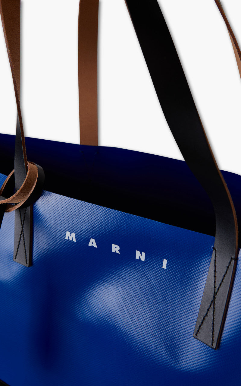 Marni Tribeca Shopping Bag Royal Blue/Black/Black