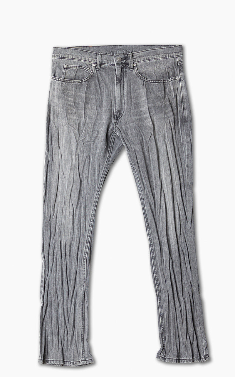 Martine Rose Crinkle Straight Leg Jeans Black