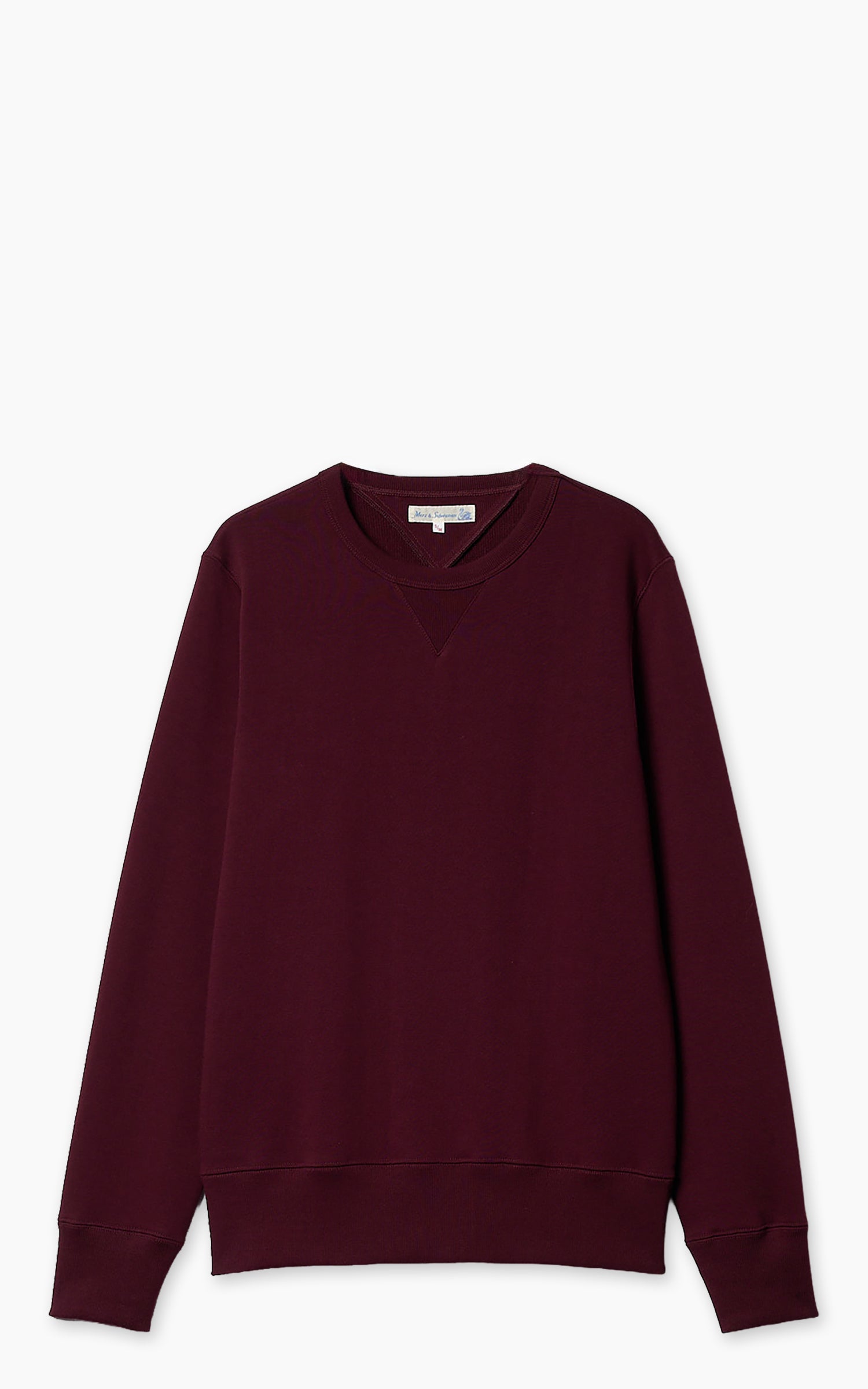 Merz b. Schwanen 3M46 Sturdy Loopback Fleece Sweatshirt Burgundy