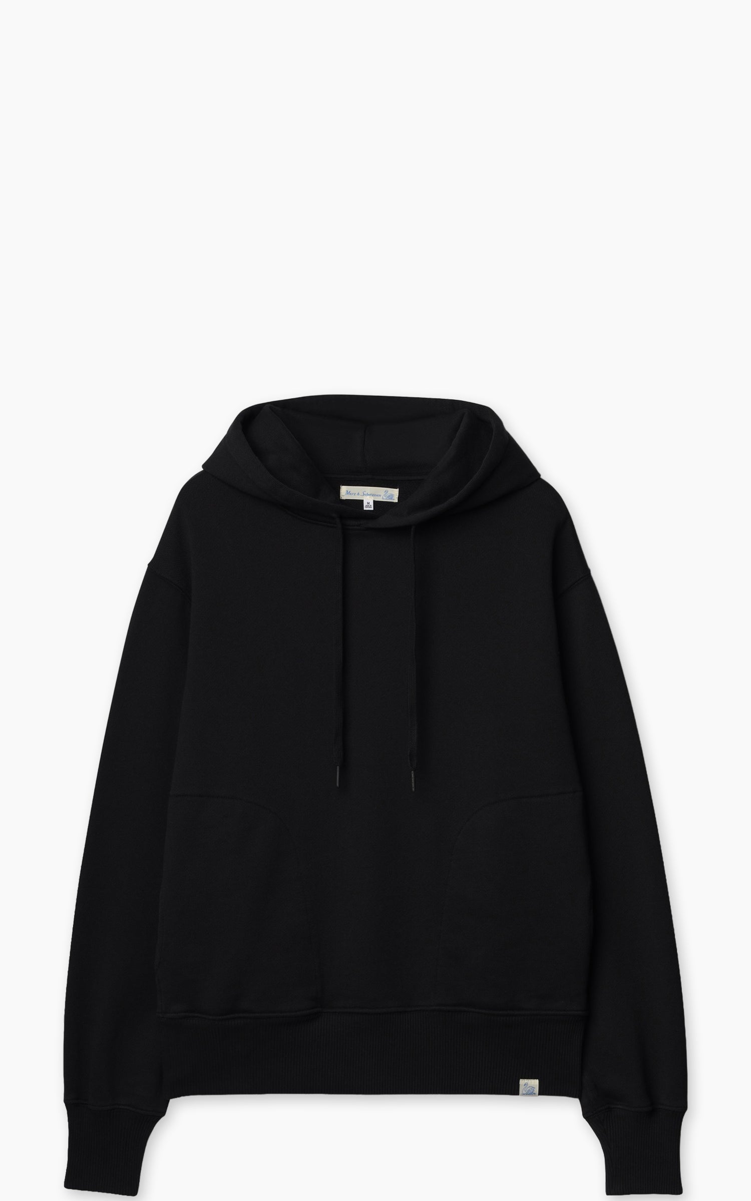 Merz b. Schwanen HOODIE01 Authentic Fleece Classic Fit Hoodie Deep Black