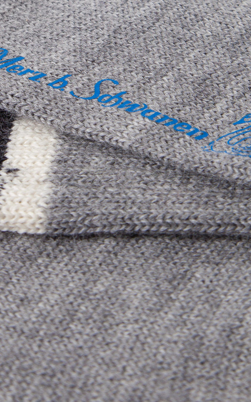 Merz b. Schwanen S73 Retro Sport Socks Greymelange/Nature