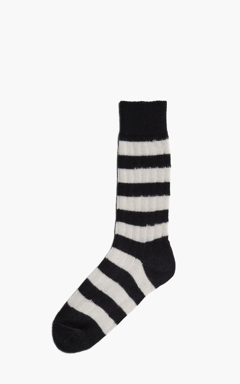 Merz b. Schwanen S76 Ringel Socks Black/Natural