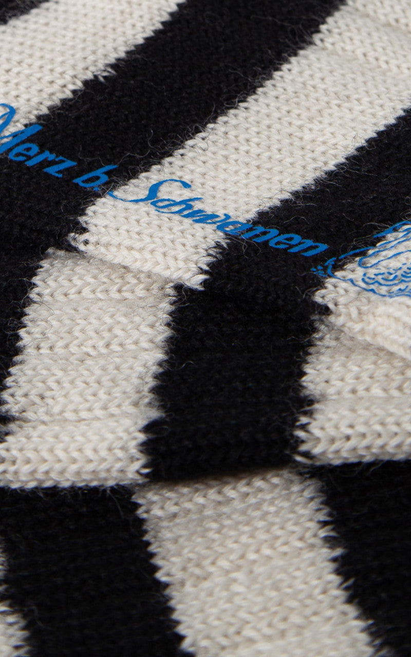 Merz b. Schwanen S76 Ringel Socks Black/Natural