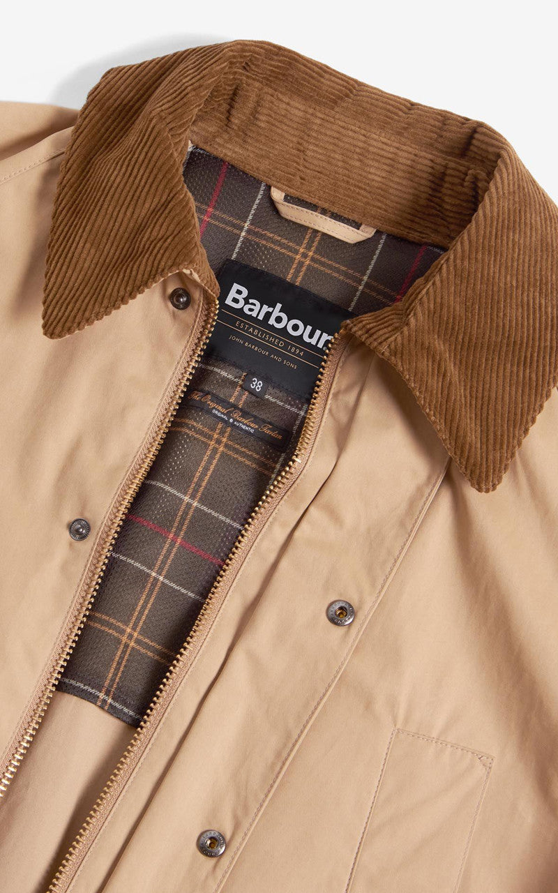 Barbour Peached Oversized Bedale Casual Jacket Stone