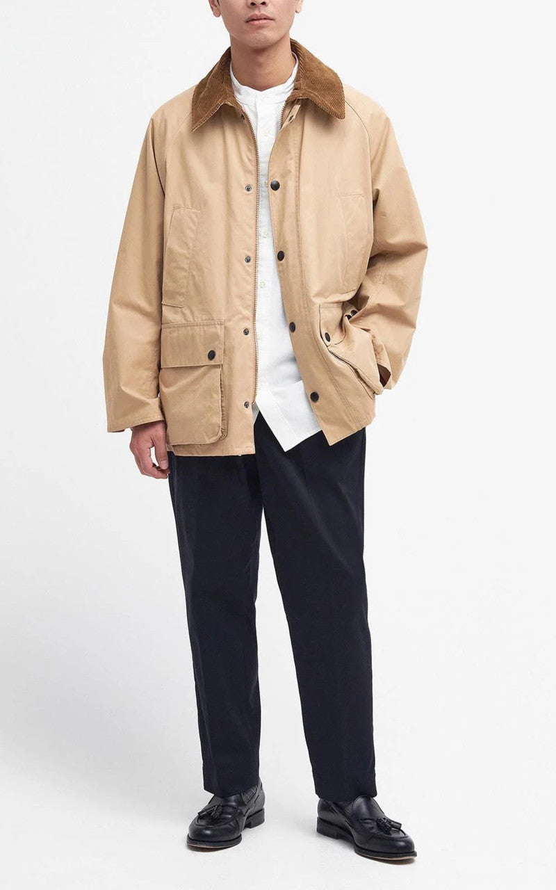 ジャケット・アウター Barbour oversized BEDALE peached 38 OS Barbour Peached Oversized Bedale Casual Jacket Stone