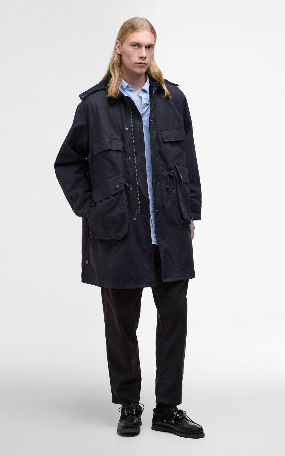 Barbour x Kaptain Sunshine Bedale Field Coat Dark Indigo