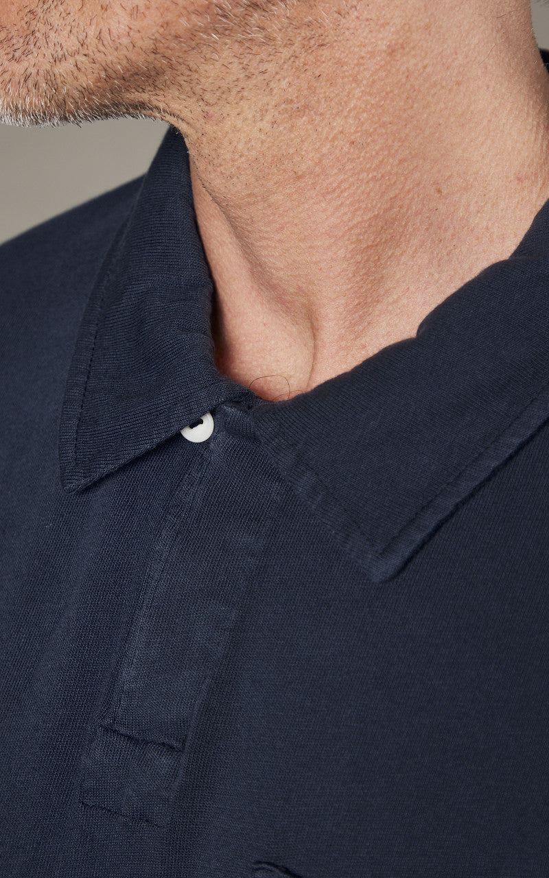 Merz b. Schwanen PLP04 Polo Shirt Denim Blue