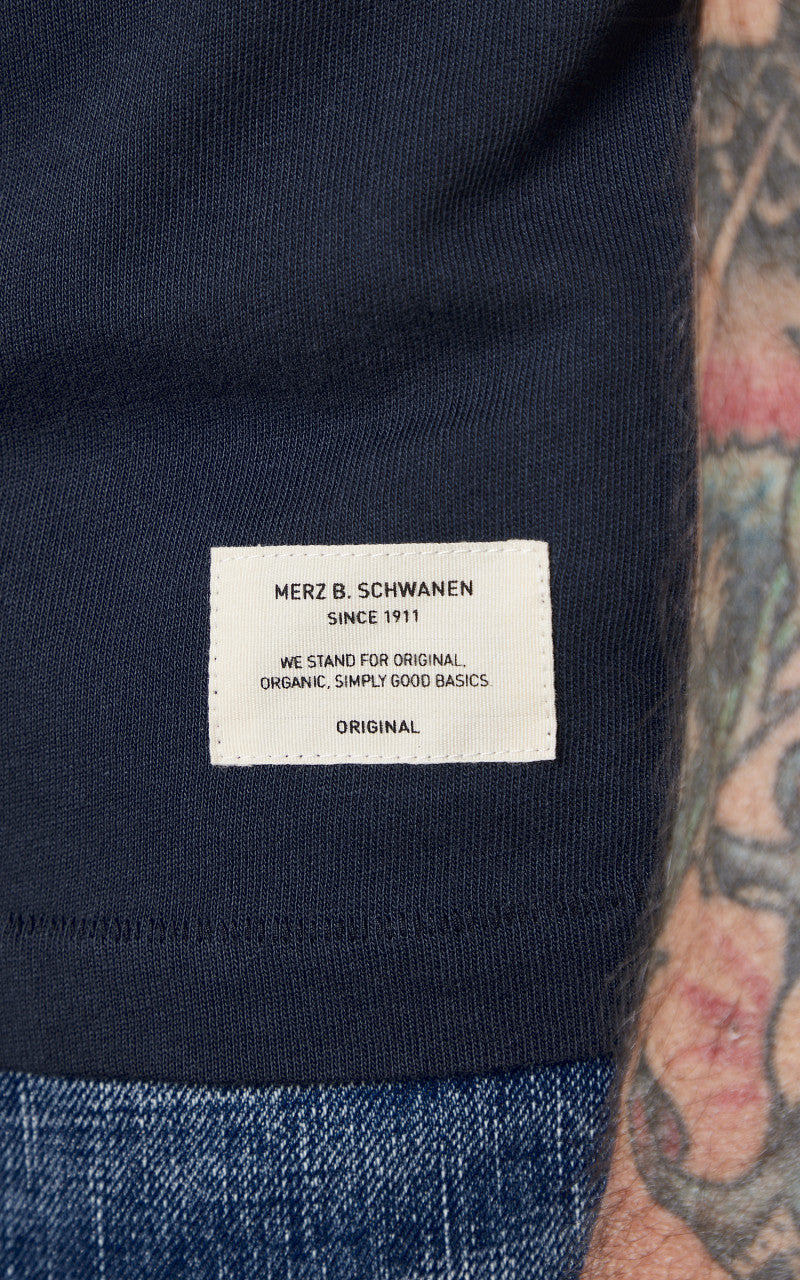 Merz b. Schwanen PLP04 Polo Shirt Denim Blue