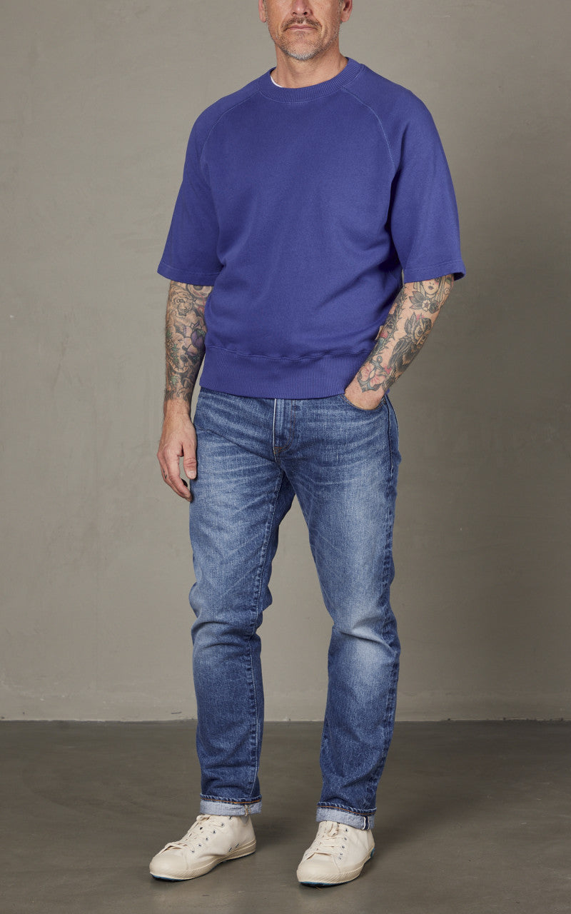 Merz b. Schwanen RGSW02 Sweatshirt Short Sleeve Vintage Blue