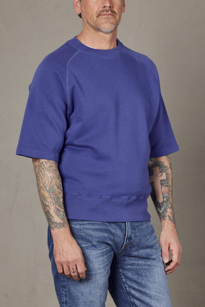 Merz b. Schwanen RGSW02 Sweatshirt Short Sleeve Vintage Blue