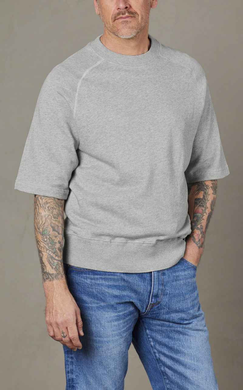 Merz b. Schwanen RGSW02 Sweatshirt Short Sleeve Grey Melange