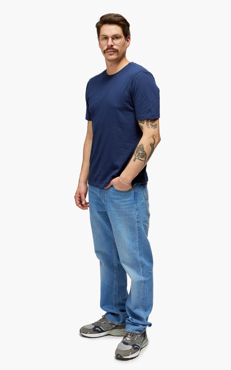 Merz b. Schwanen 1940s Crew Neck Tee Ink Blue