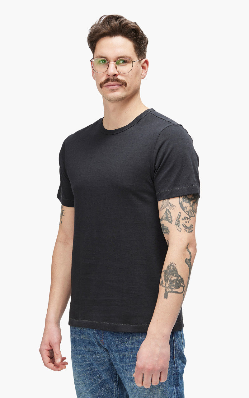 Merz b. Schwanen 215 Heavyweight Crew Neck Tee Charcoal